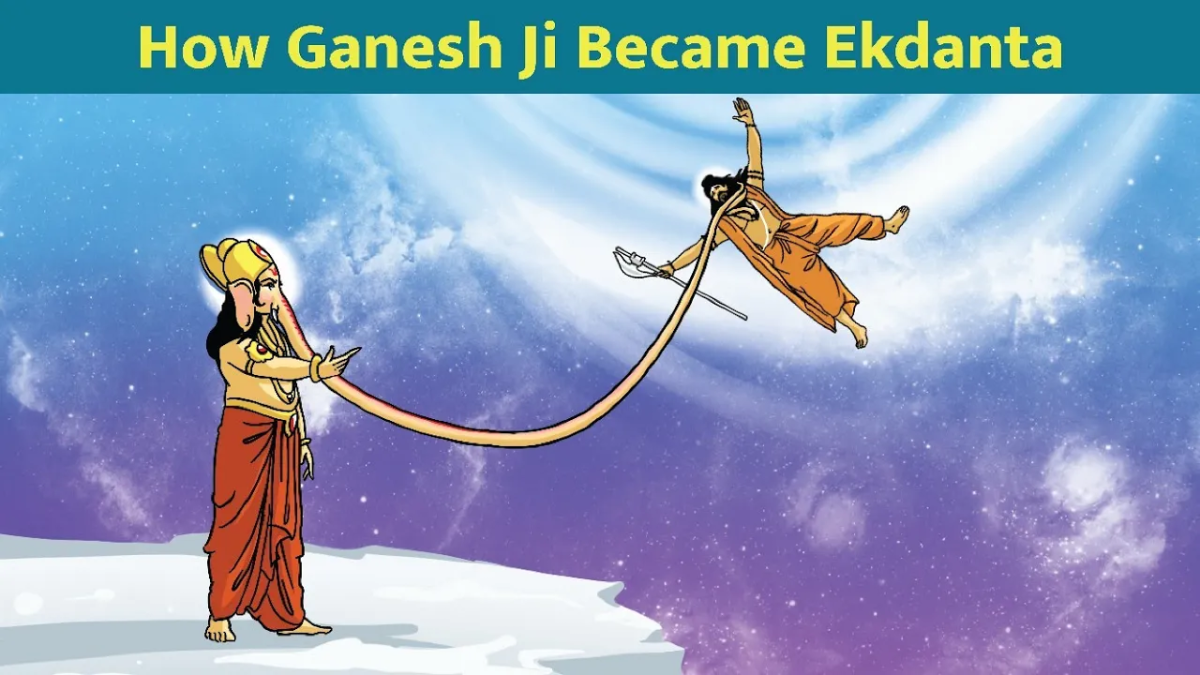 This story is about how lord Ganesha lost one of his teeth and became 'Ek Danta.'